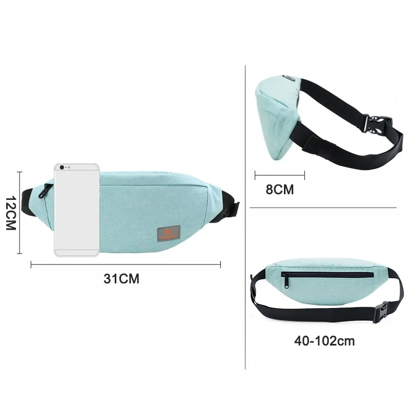 Fanny Pack for Women Casual Fanny Pack Canvas Belt Bag Blue