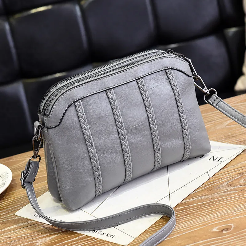 Fashion solid color clutch bag temperament mom bag large capacity single shoulder crossbody bag