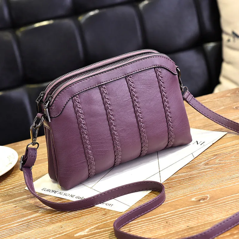 Fashion solid color clutch bag temperament mom bag large capacity single shoulder crossbody bag