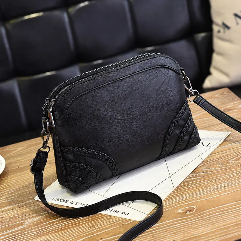 Fashion solid color clutch bag temperament mom bag large capacity single shoulder crossbody bag