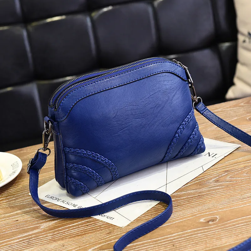 Fashion solid color clutch bag temperament mom bag large capacity single shoulder crossbody bag