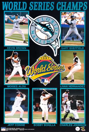 Florida Marlins 1997 World Series Champions Official MLB Commemorative Poster - Starline Inc.