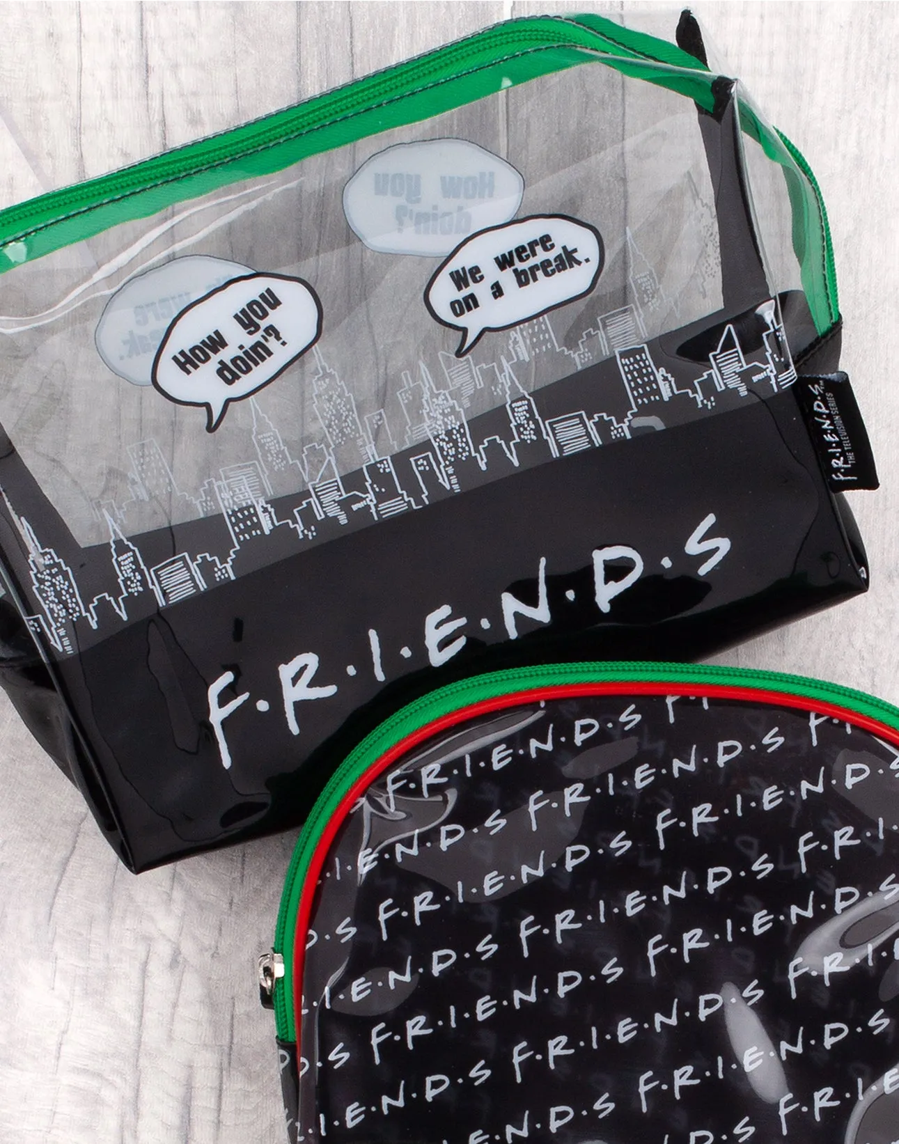 Friends 3 Pack Cosmetic, Toiletry, Make-Up Organiser Bags