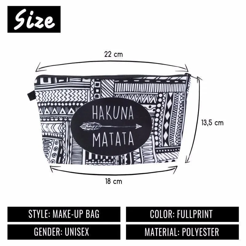 Full-Print Cosmetic Pouch Bag