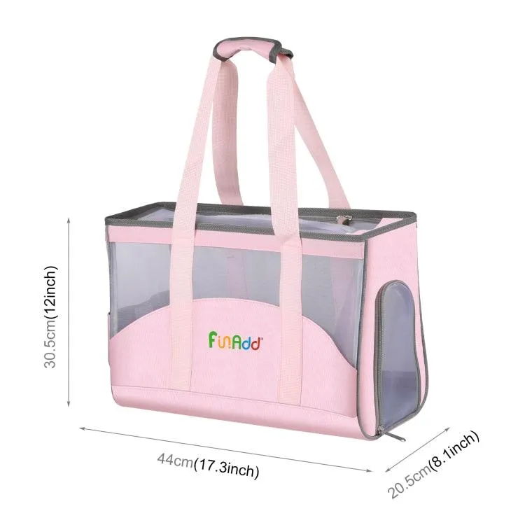 FUNADD Lightweight Outdoor Pet Carrier Tote Bag with Breathable Design