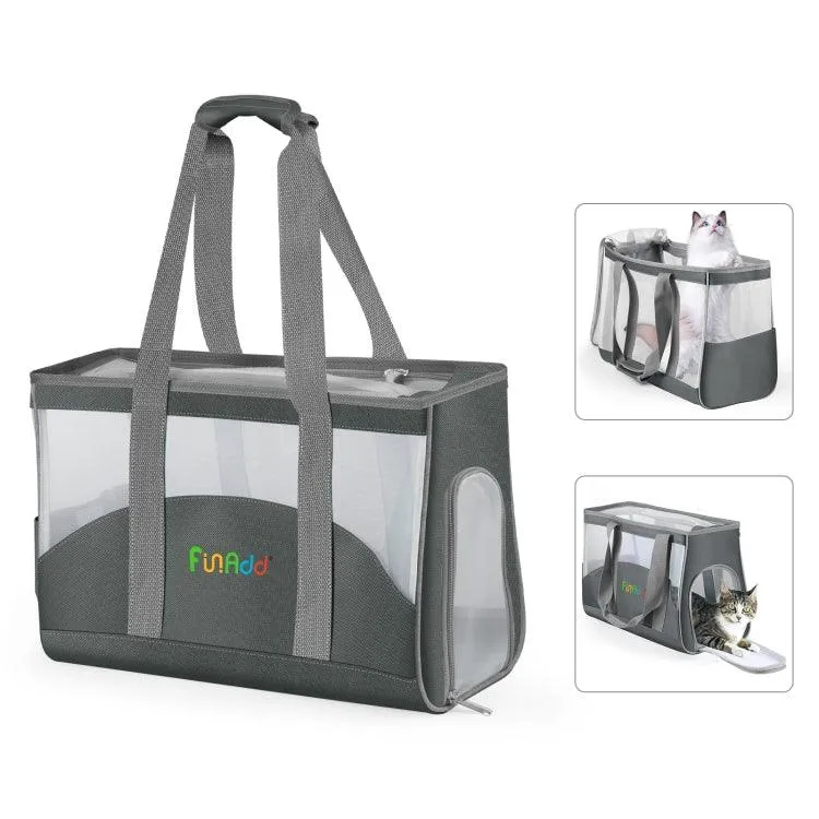 FUNADD Lightweight Outdoor Pet Carrier Tote Bag with Breathable Design