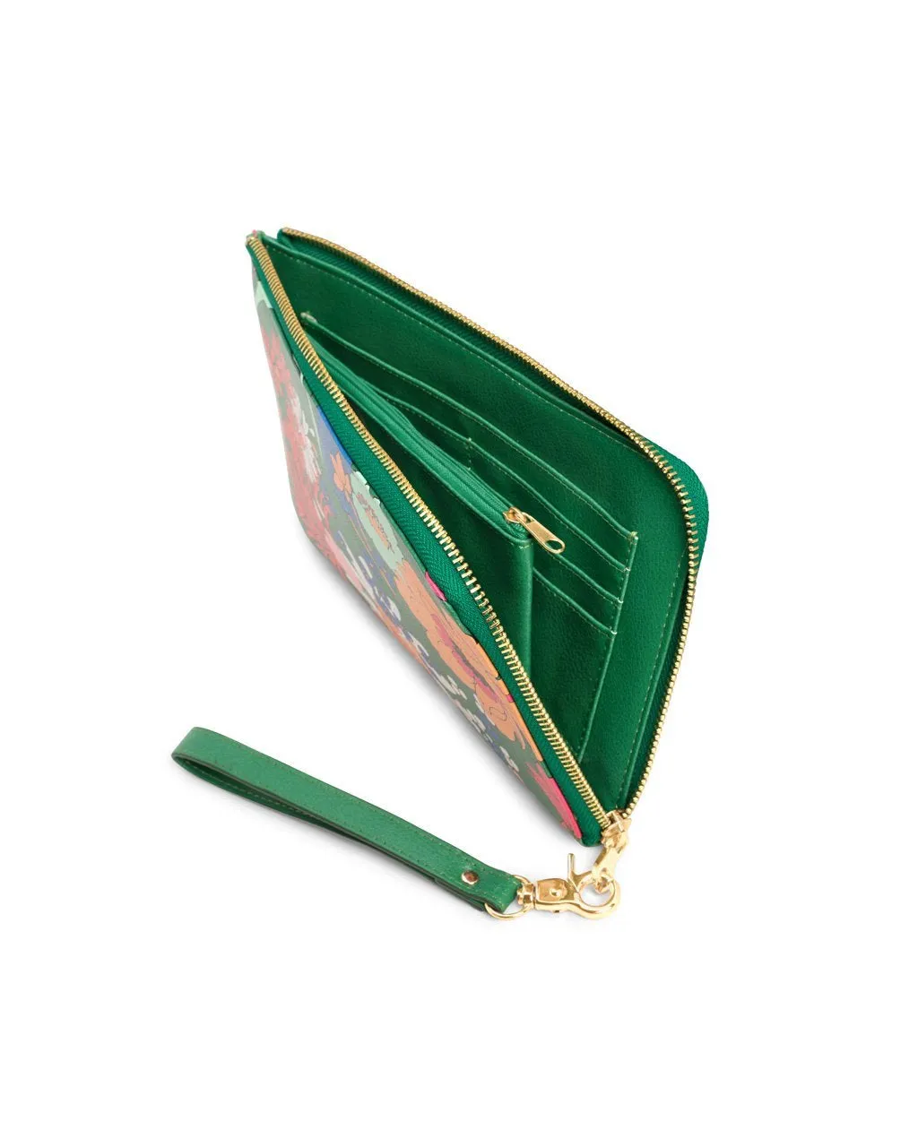 Getaway Travel Wallet - Emerald Super Bloom