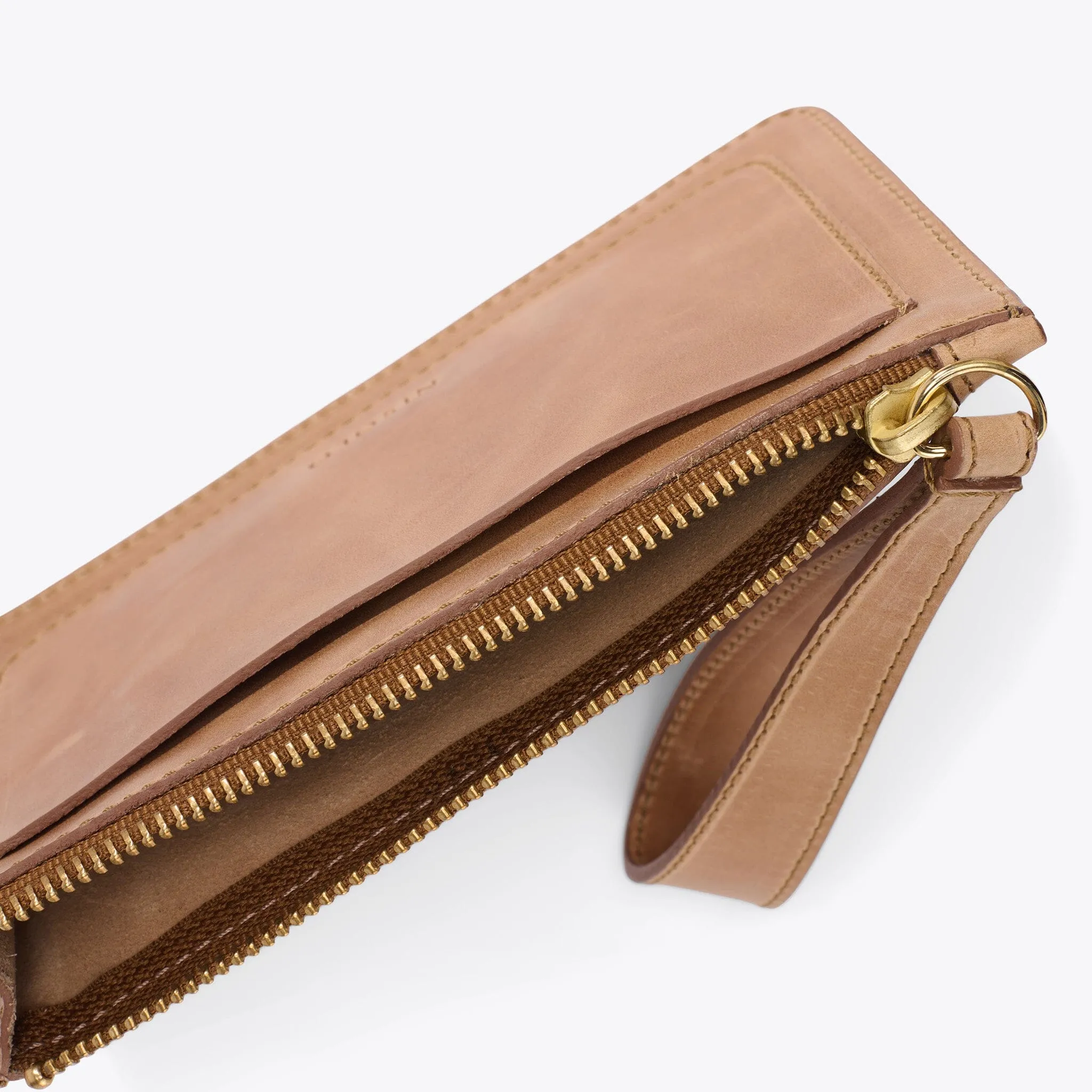 Go-To Wristlet Clutch Almond