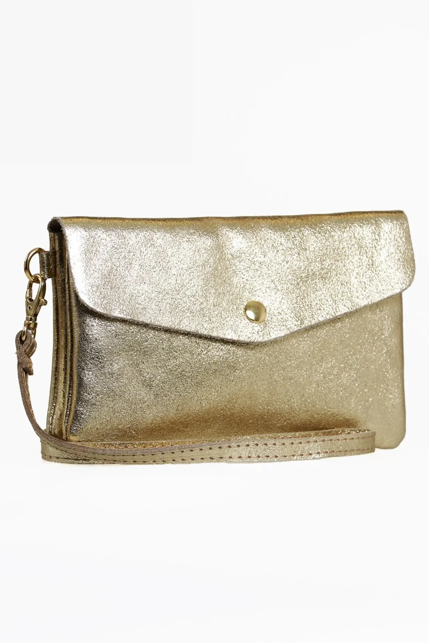 Gold Envelope Clutch Bag