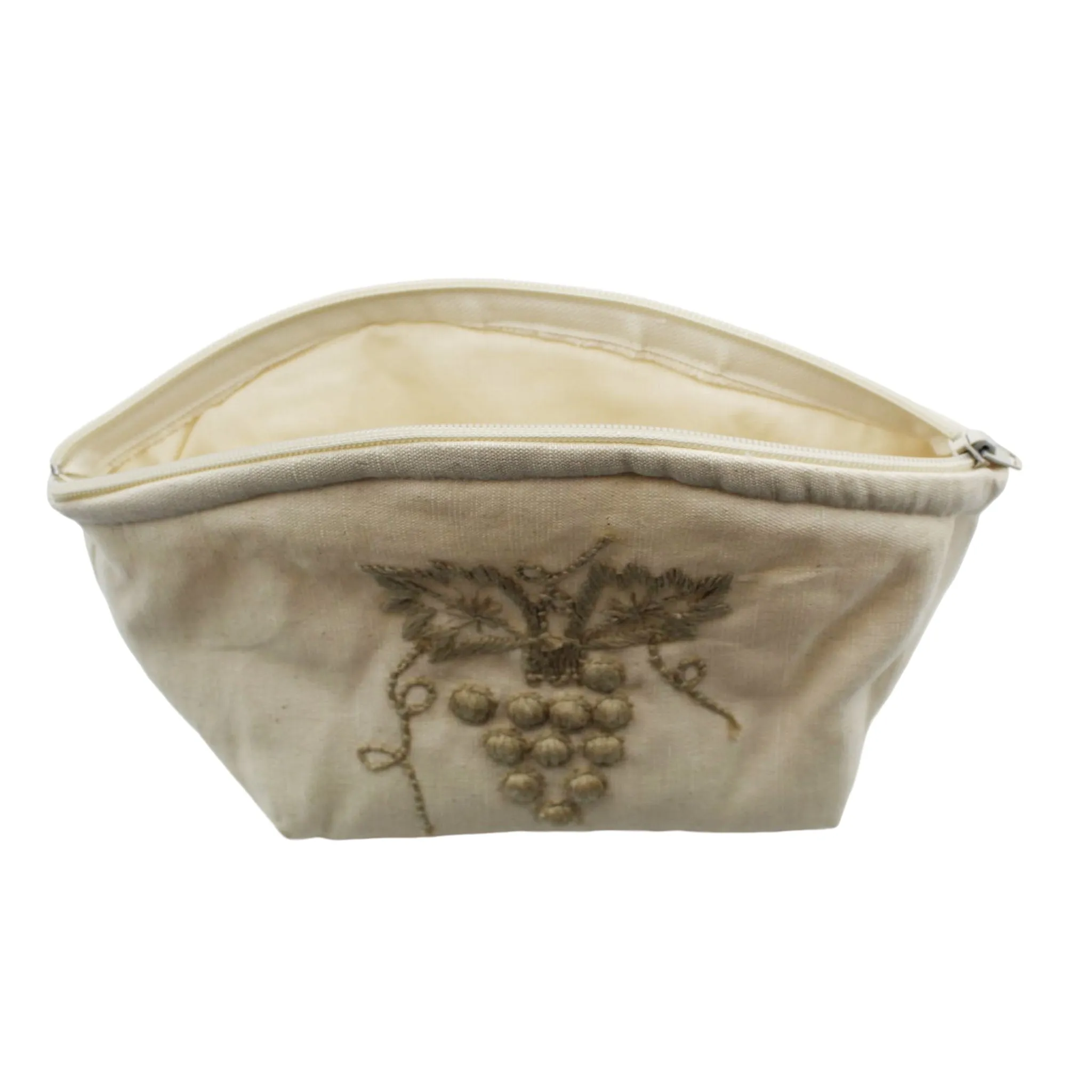 Grape Linen Cosmetic/Toiletry Bag