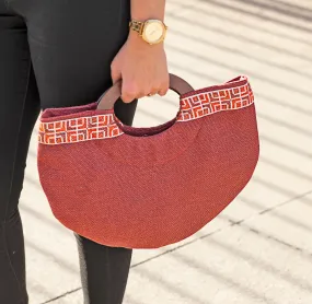 Half Moon Clutch in Red