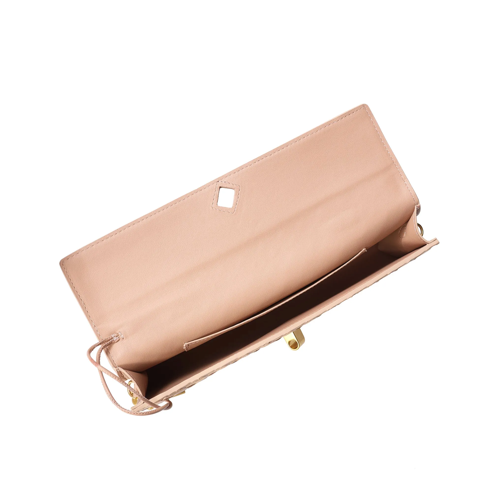 Hand-Woven Long Leather Clutch