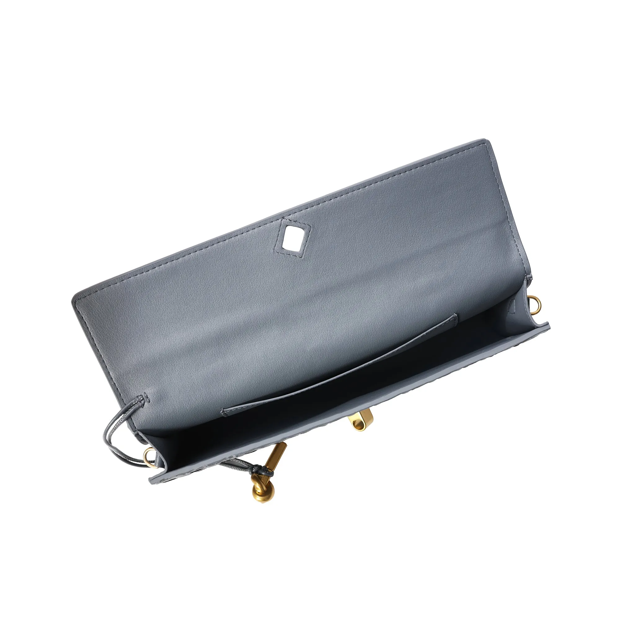 Hand-Woven Long Leather Clutch