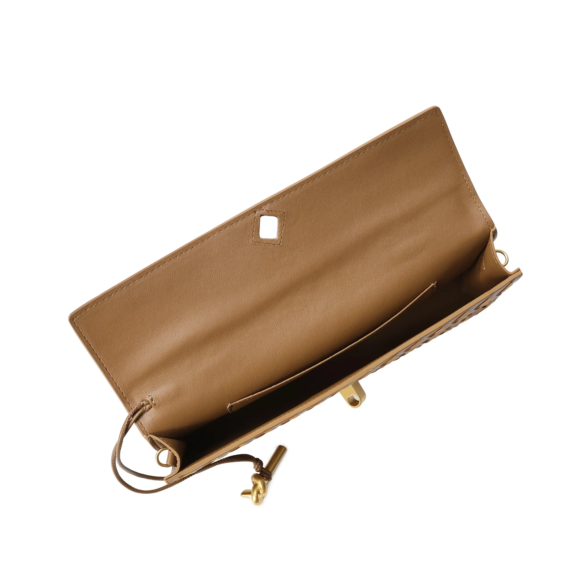 Hand-Woven Long Leather Clutch