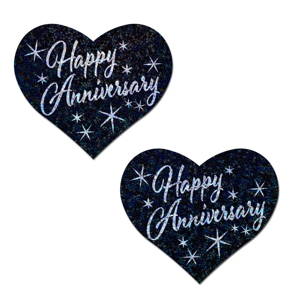 'Happy Anniversary' Heart Pasties