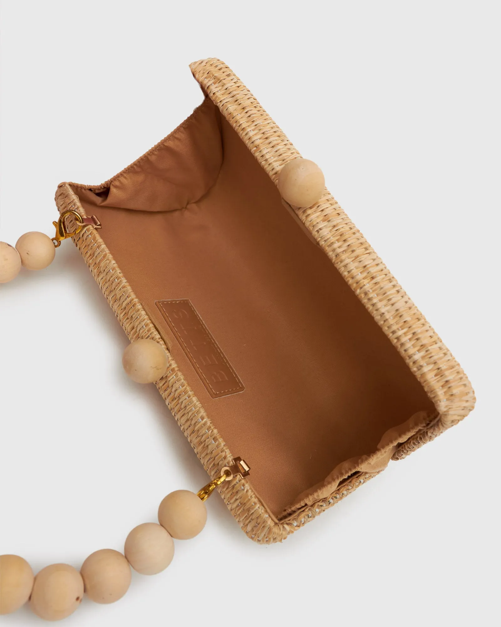 HAPPY Raffia Clutch Bag