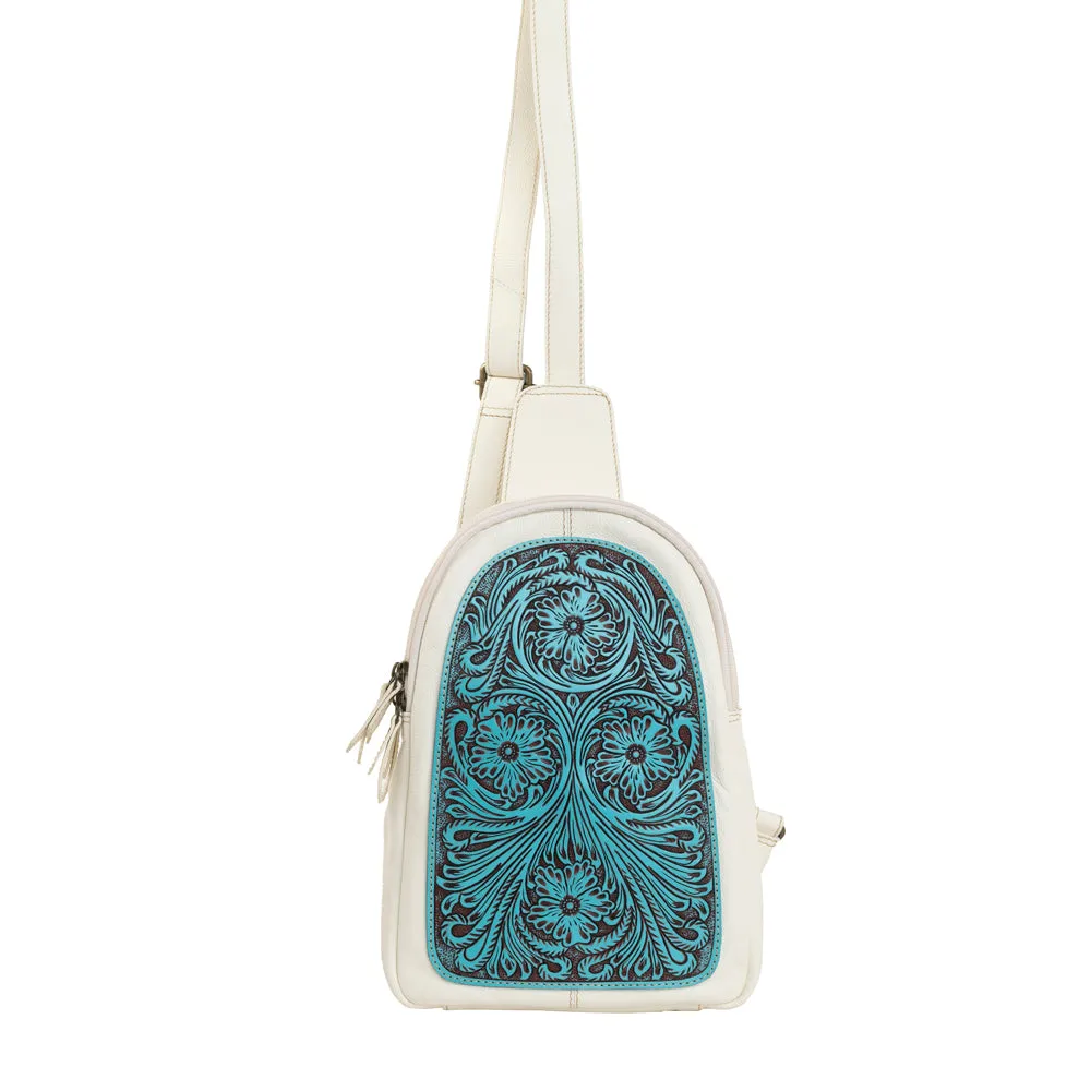 Harmony Ridge Sling Bag In Turquoise