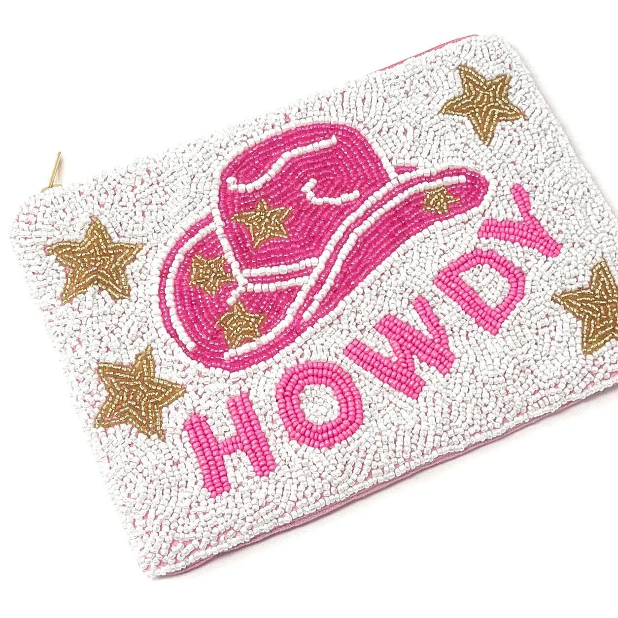 Howdy Large Beaded Purse