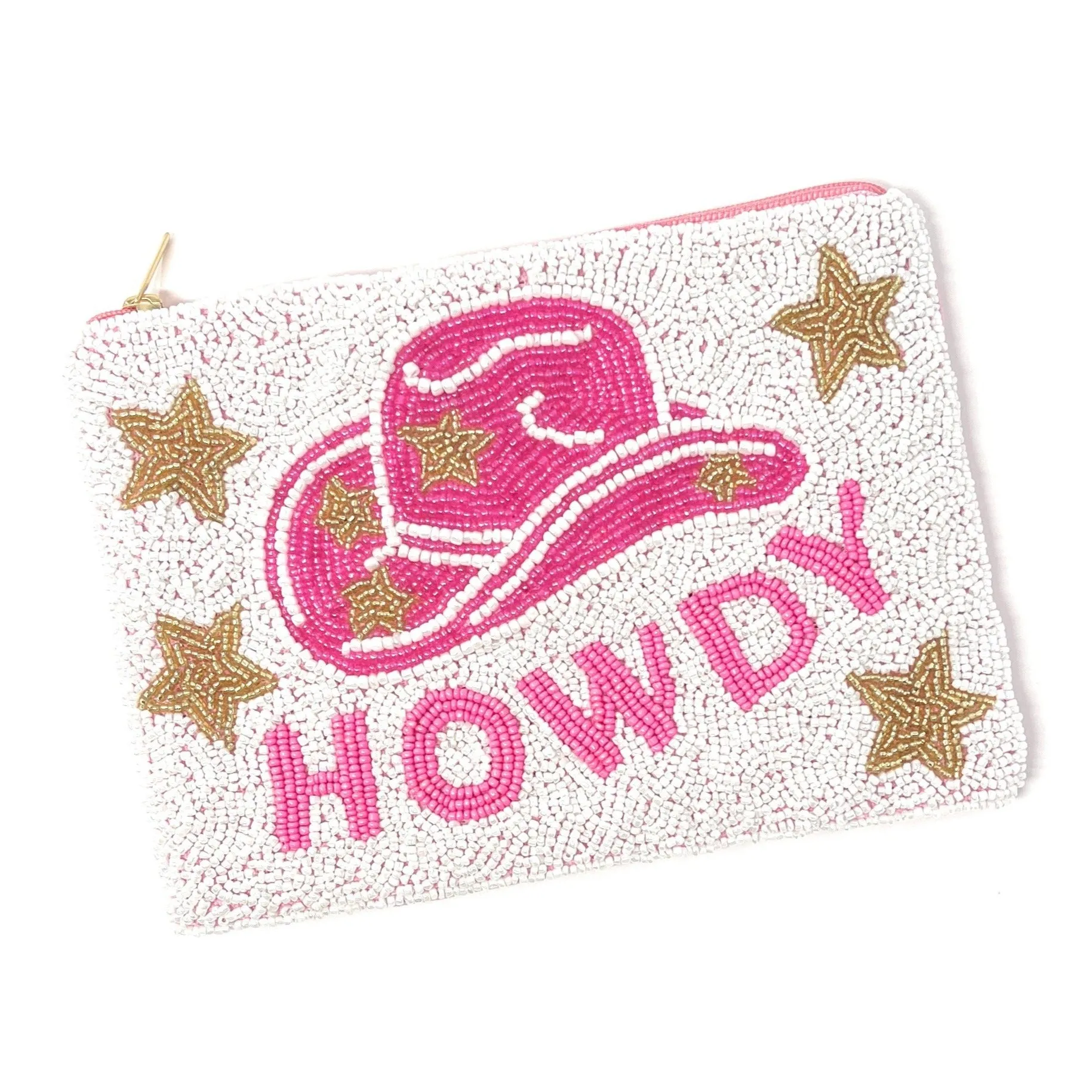 Howdy Large Beaded Purse