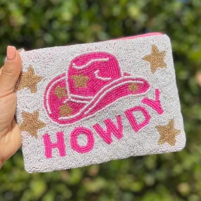 Howdy Large Beaded Purse