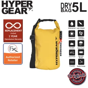 HyperGear Dry Bag 5L - IPX Waterproof Specification - Yellow