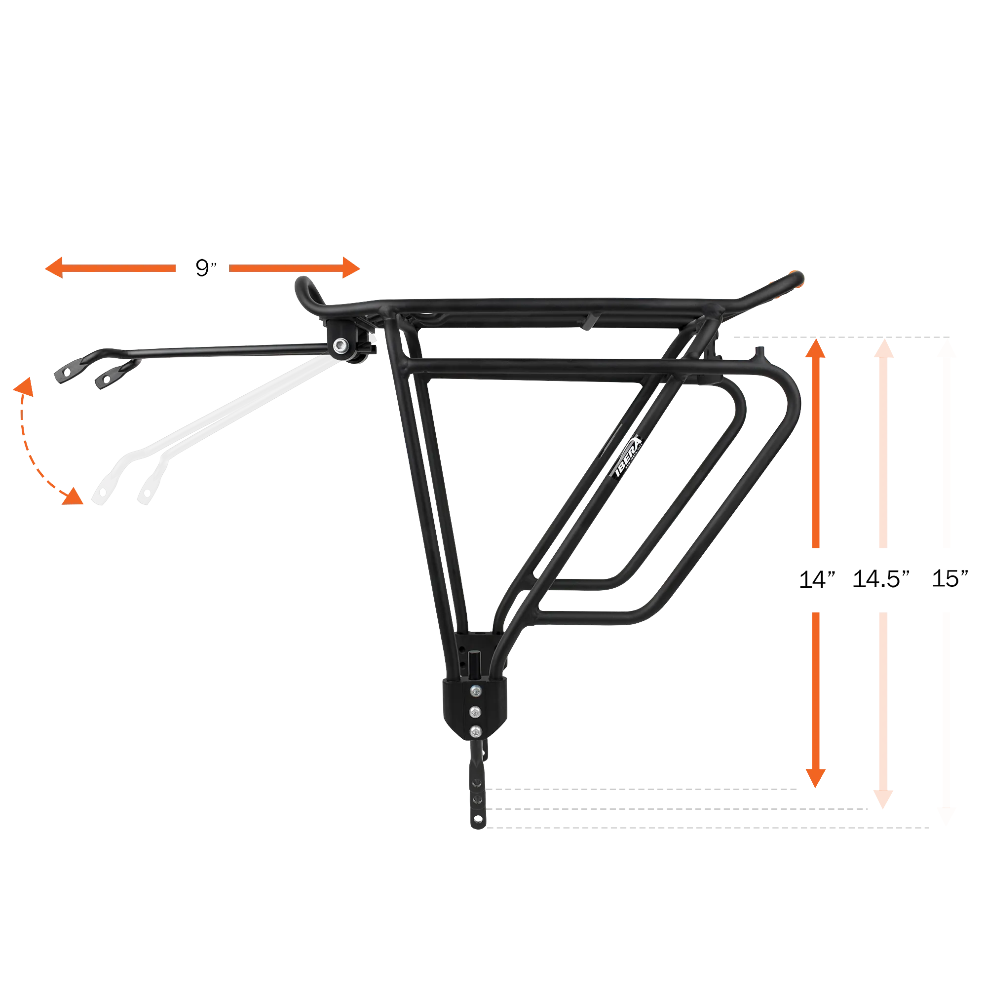 IBERA Bike Touring Carrier Rack Plus  26"-29" Frames | IB-RA4