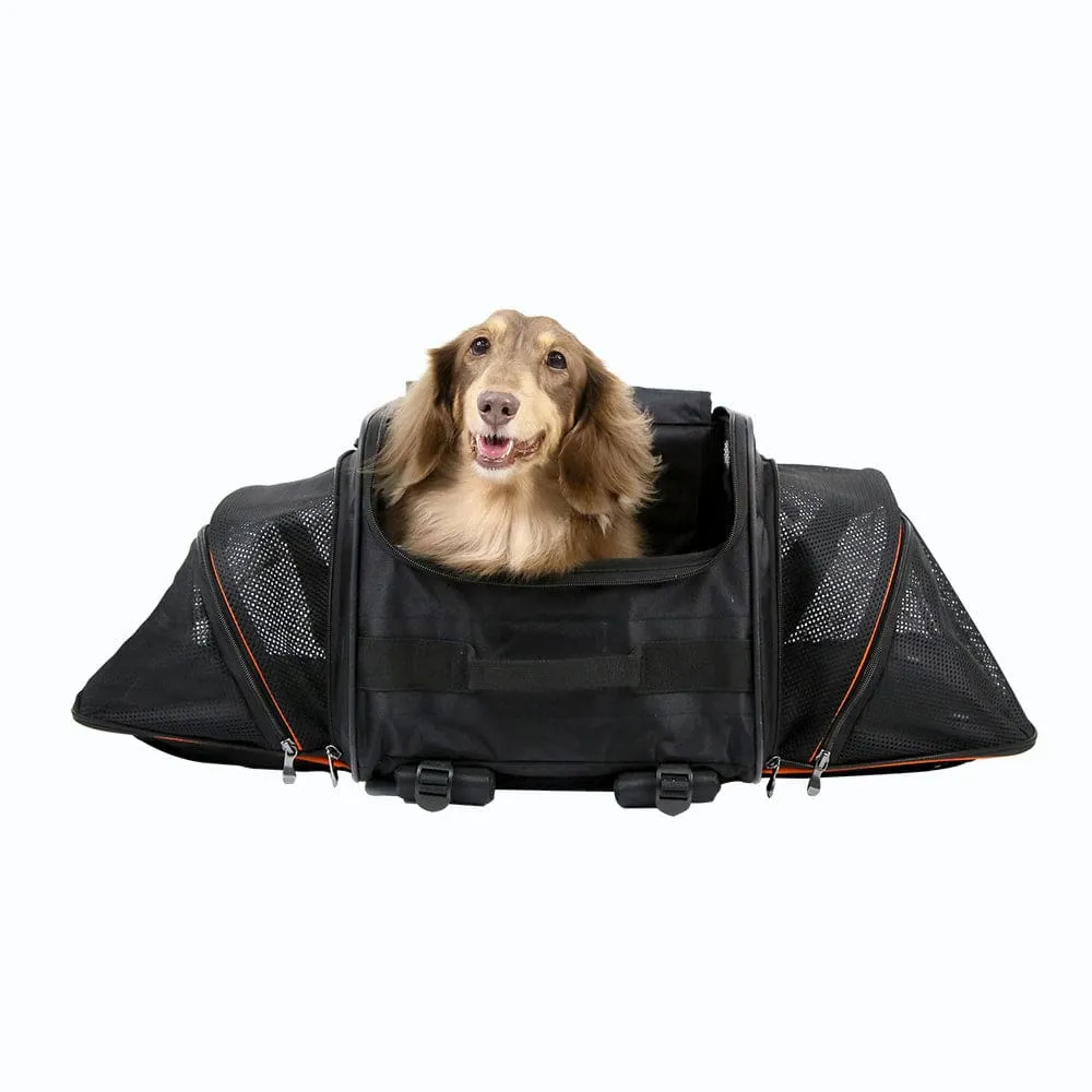 Ibiyaya JetPaw 3-in-1 Pet Stroller/Removable Airline-Approved Carrier | Expandable Rolling Pet Carrier-Backpack