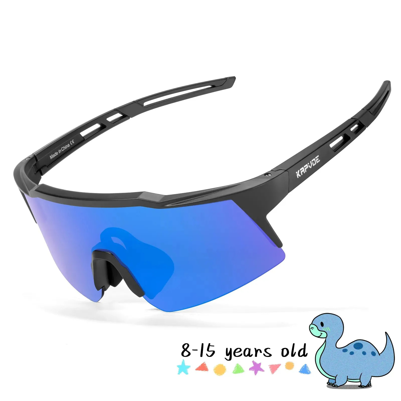 Kapvoe UV400 Kids Cycling Sunglasses Boys Girls Outdoor Bike Eyewear Child Camping Goggles  MTB Fishing Sport Bicycle Glasses