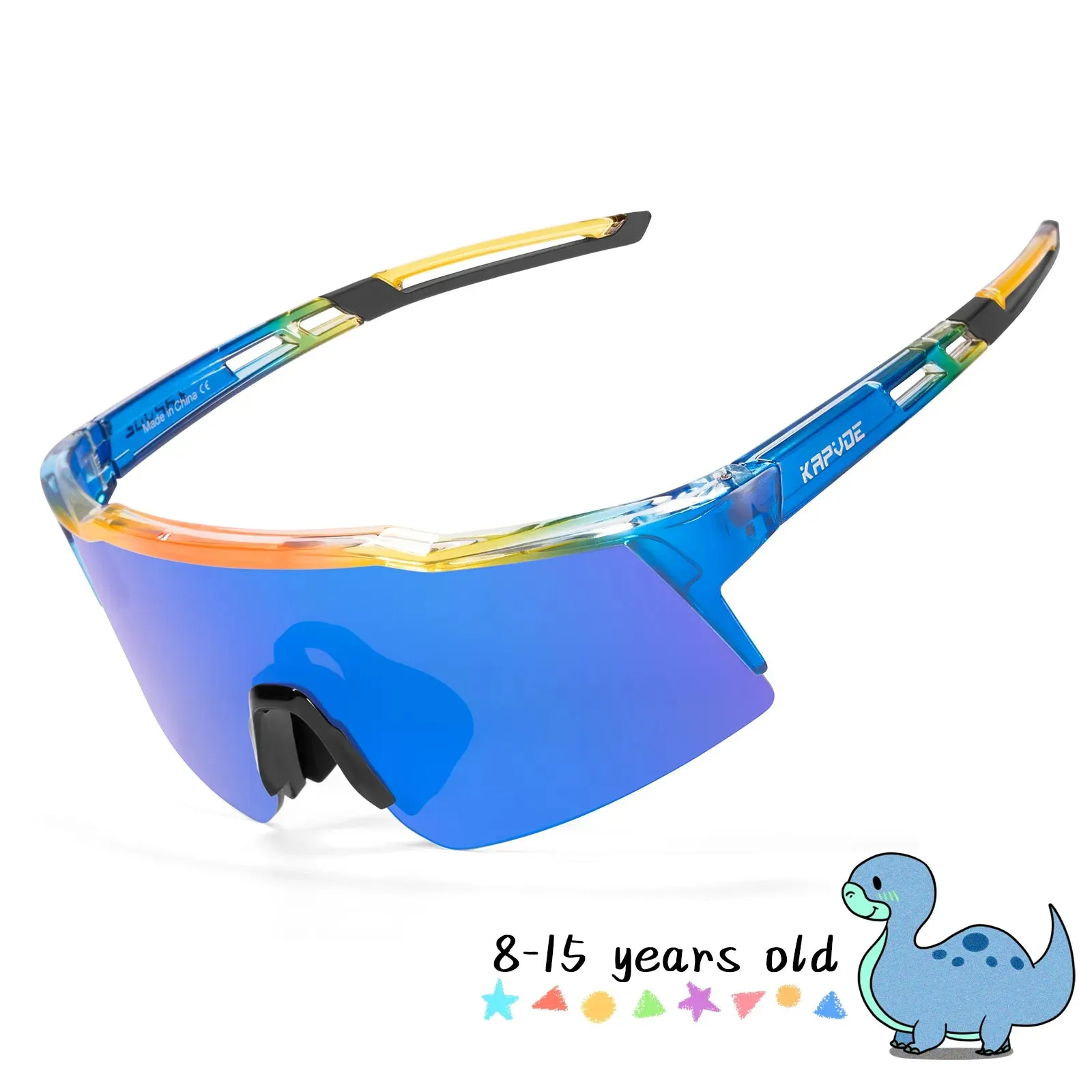 Kapvoe UV400 Kids Cycling Sunglasses Boys Girls Outdoor Bike Eyewear Child Camping Goggles  MTB Fishing Sport Bicycle Glasses