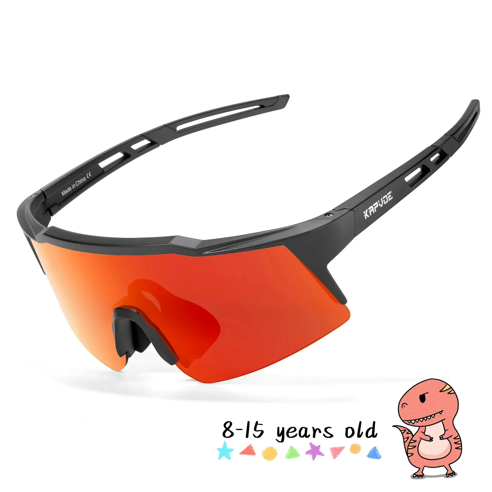 Kapvoe UV400 Kids Cycling Sunglasses Boys Girls Outdoor Bike Eyewear Child Camping Goggles  MTB Fishing Sport Bicycle Glasses