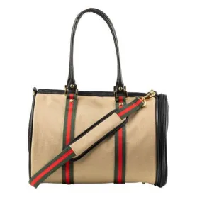 khaki duffel with stripe - 2 sizes