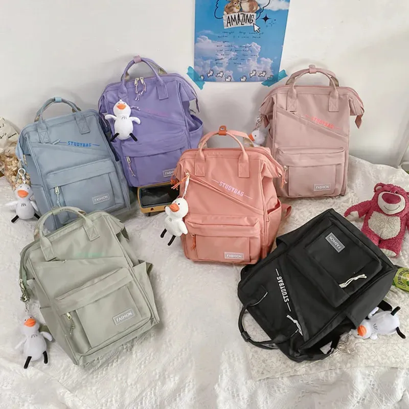 Lady Purple Waterproof Kawaii Backpack Fashion Women Laptop Nylon Mommy Bag Girl Cute Travel Female Rucksack Trendy College Bags