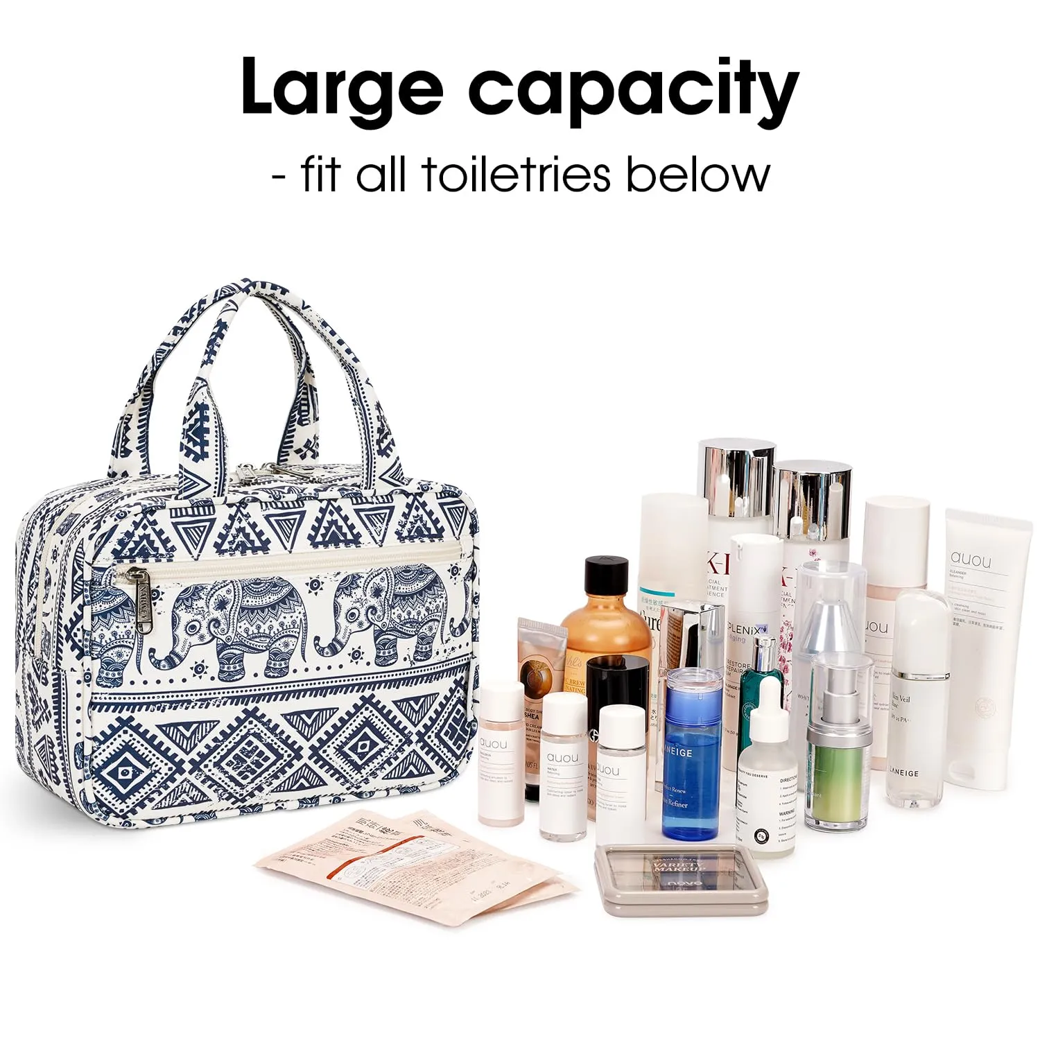 Large Capacity Warer- Resistant Toiletries Tote Bag