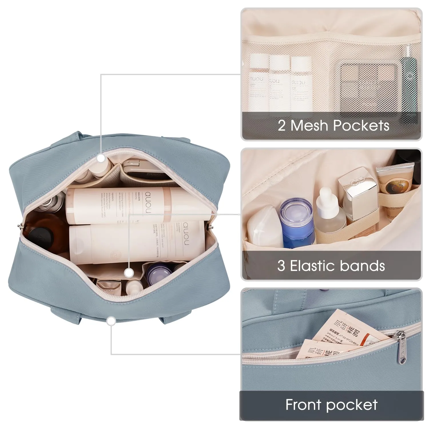 Large Capacity Warer- Resistant Toiletries Tote Bag