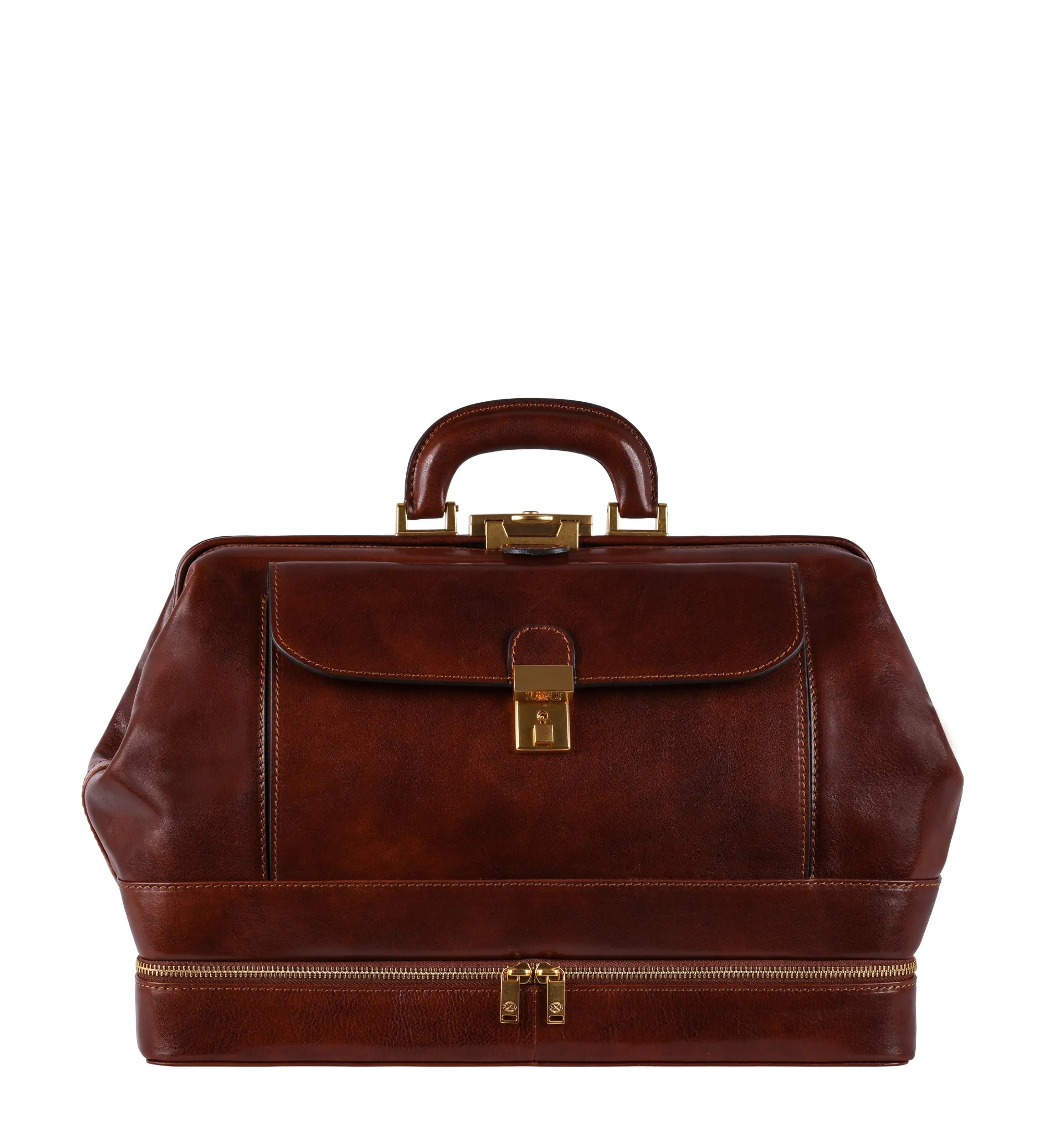 Large Full Grain Italian Leather Doctor Bag - The Master and Margarita