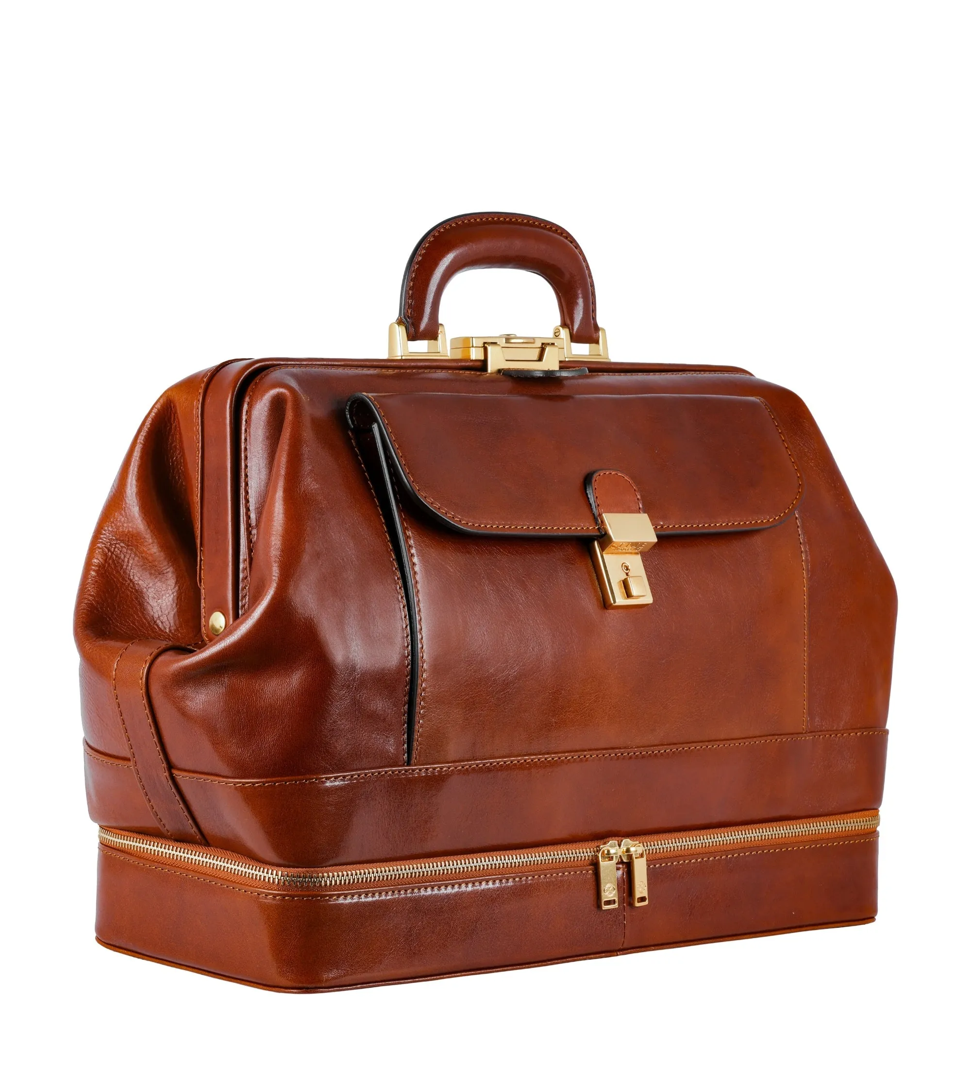 Large Full Grain Italian Leather Doctor Bag - The Master and Margarita