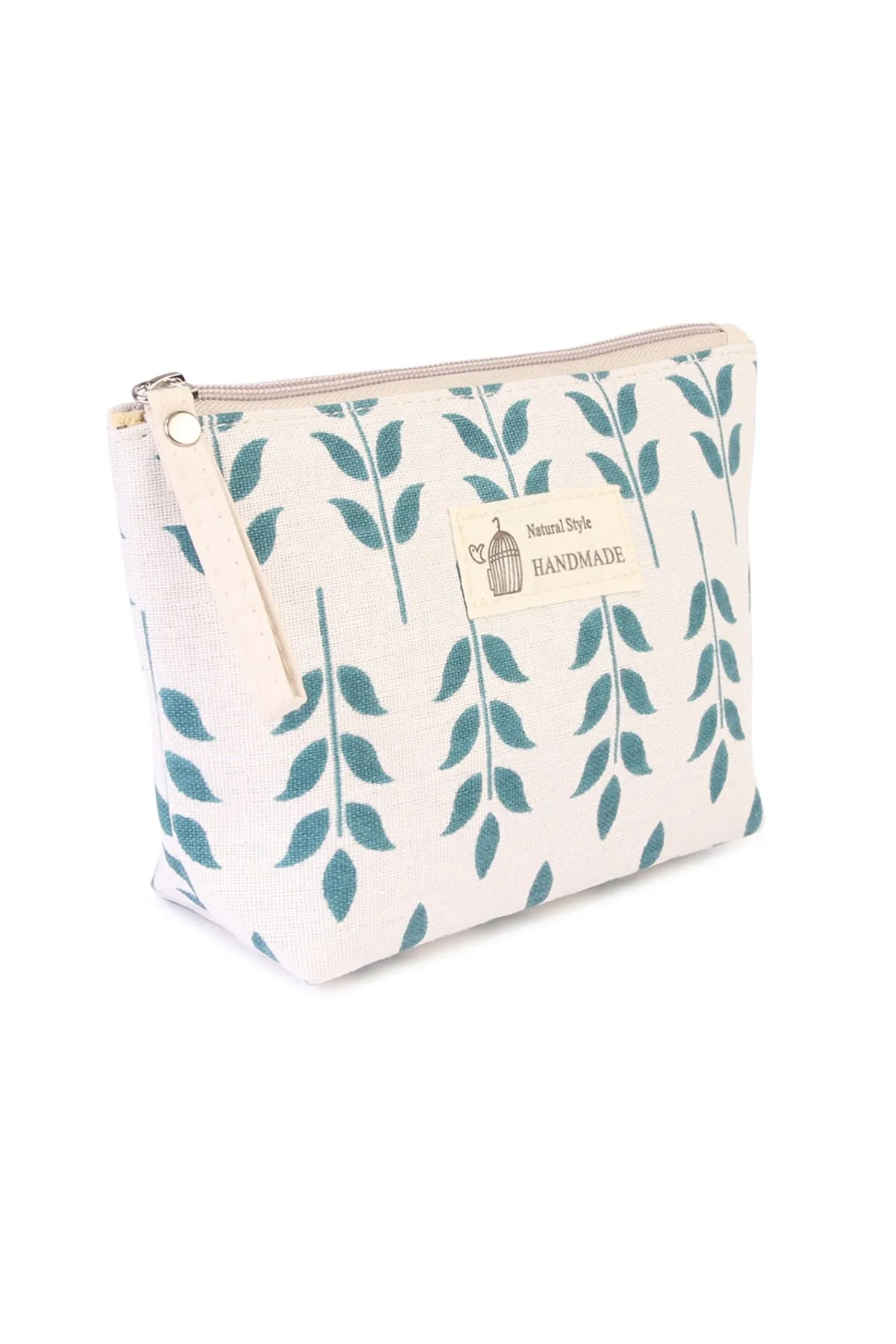 LEAF PRINTED COSMETIC BAG