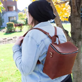 Leather Convertible Backpack