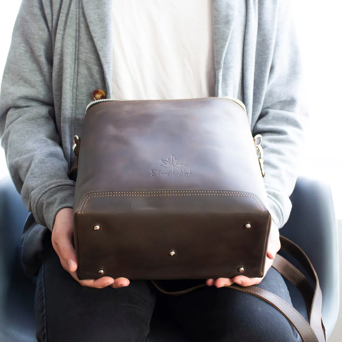 Leather Convertible Backpack