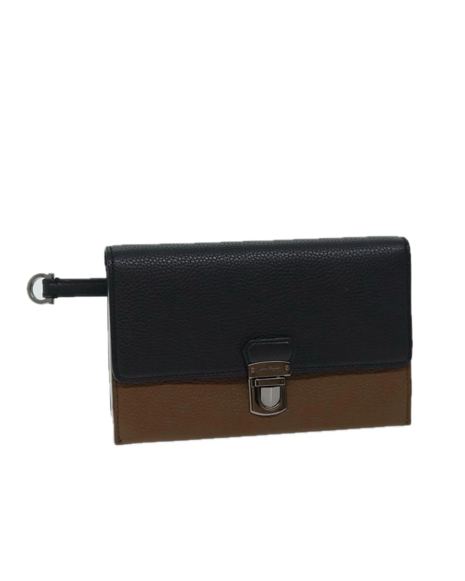 Leather Gancini Clutch Bag