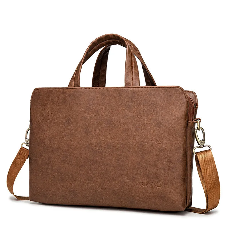 Leather Laptop Shoulder Bag Handbag Messenger Case For MacBook Laptop