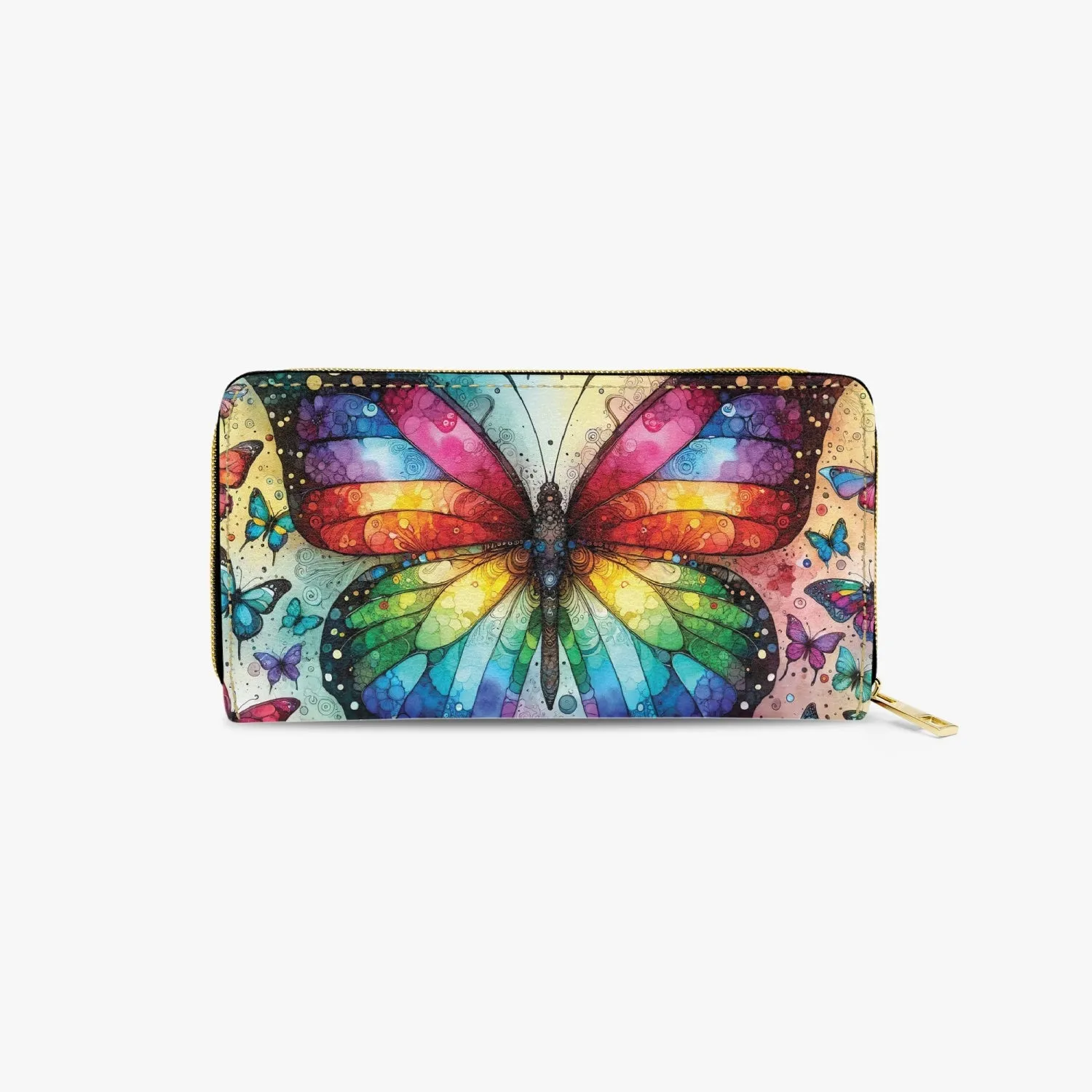 Long Type Zipper Purse - Butterfly