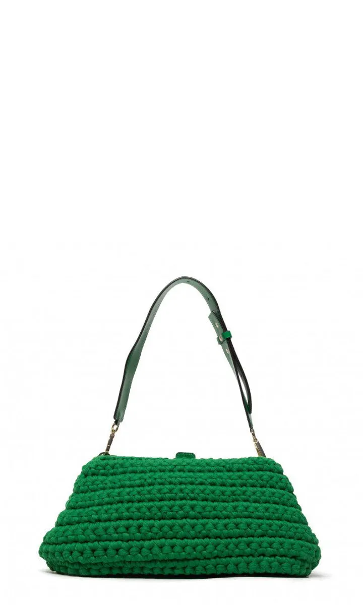 Marella Crochet Green Handbag