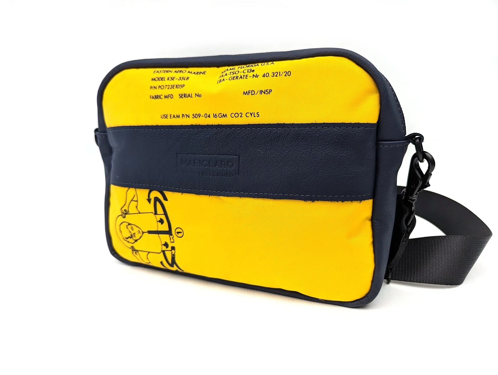 Mariclaro Paris - Mini Messenger Bag - Aircraft Life Jacket