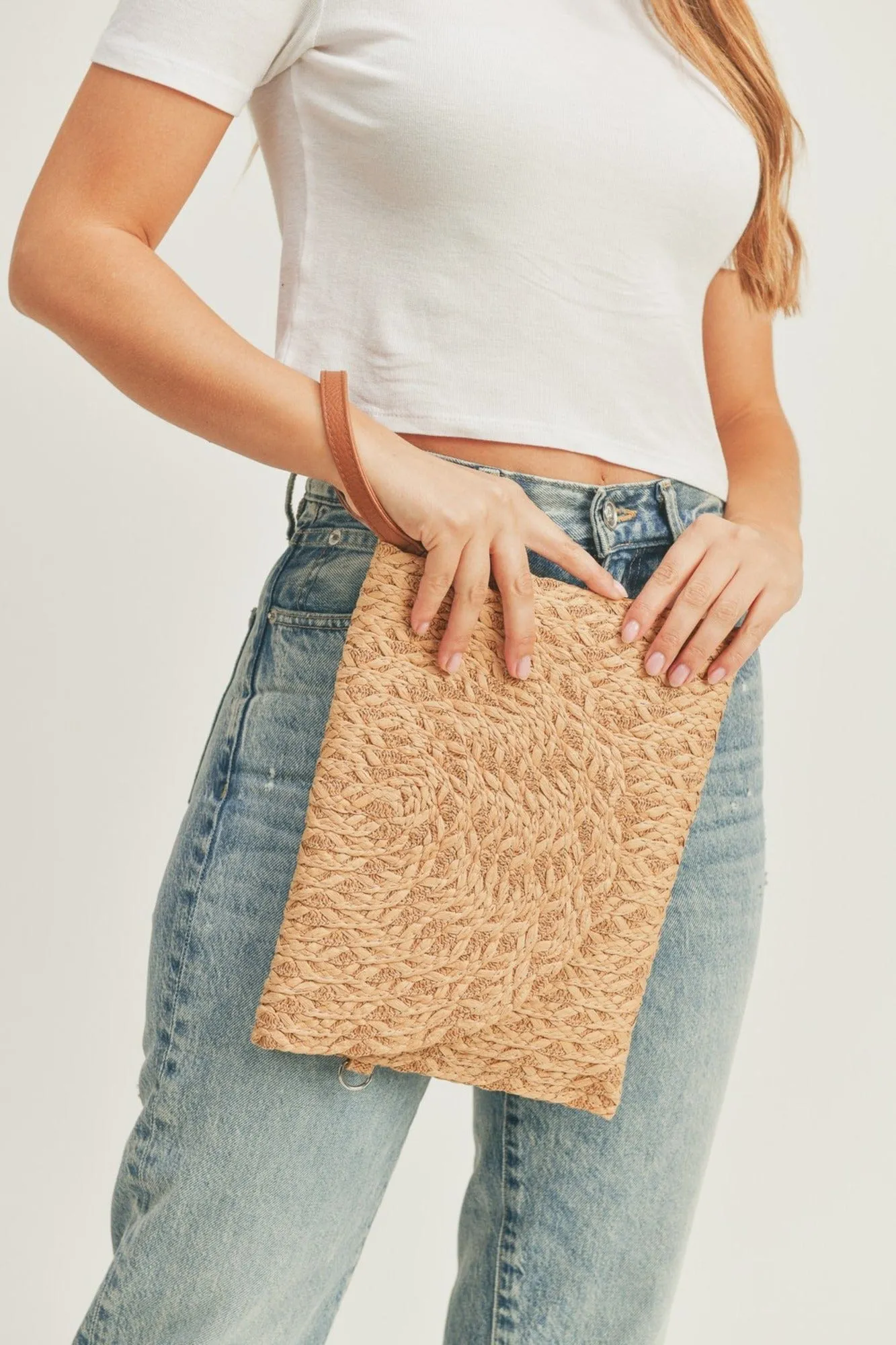 MB0185 Eliza Straw Crossbody/Clutch