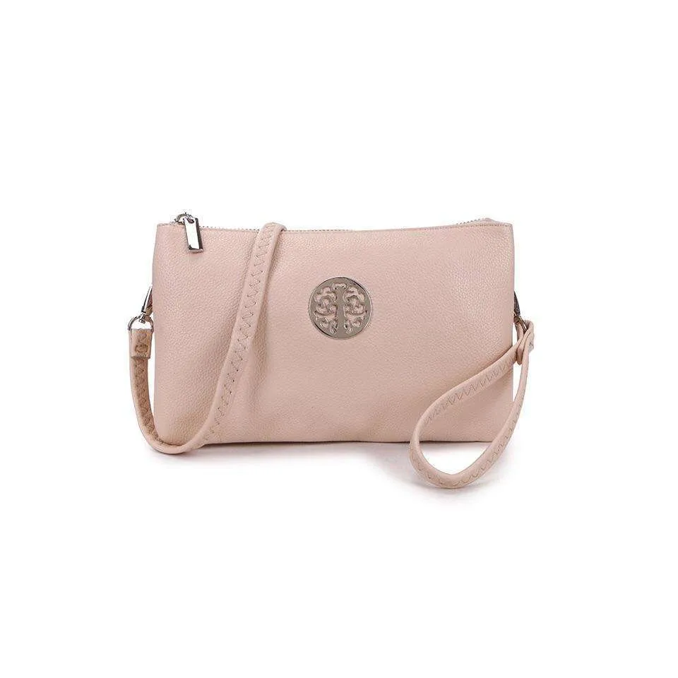 Medium Crossbody Bag With Wristlet Strap And Silver Tree Of Life Logo (Available in 21 Colours)