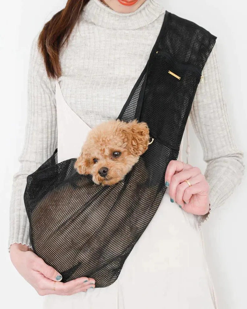 Mesh Dog Sling in Cafe Latte or Black