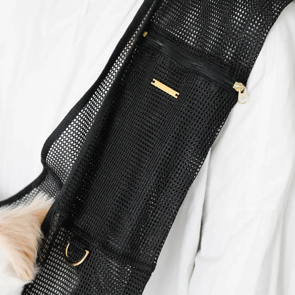 Mesh Dog Sling in Cafe Latte or Black