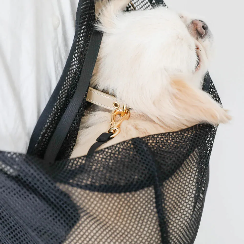 Mesh Dog Sling in Cafe Latte or Black