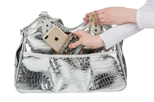 Metro - Silver Gator with Tassel Pet Carrier